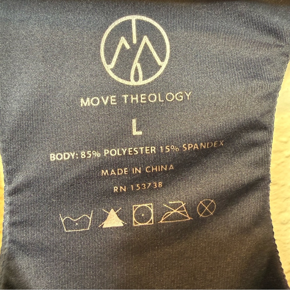 Move Theology Sports Top Bra Color Block Size Large Sportswear Activewear - Picture 2 of 5
